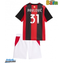 AC Milan Strahinja Pavlovic #31 Hjemmedraktsett Barn 2026-27 Kortermet (+ Korte bukser)